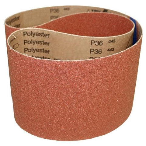 6" x 89" J-Weight Aluminum Oxide Abrasive Sanding Belts