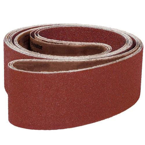 4"W x 24"L J-Weight Aluminum Oxide Abrasive Sanding Belts