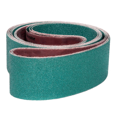 Zirconia-Alumina sanding belts with grind aid lube