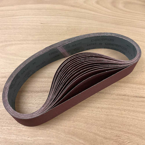 3"W x 48"L 80 Grit Aluminum-Oxide Belts | 15 Pack